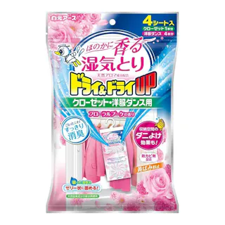 白元アース ドライ&ドライUP クローゼット・洋服ダンス用 フローラルブーケの香り 4シート