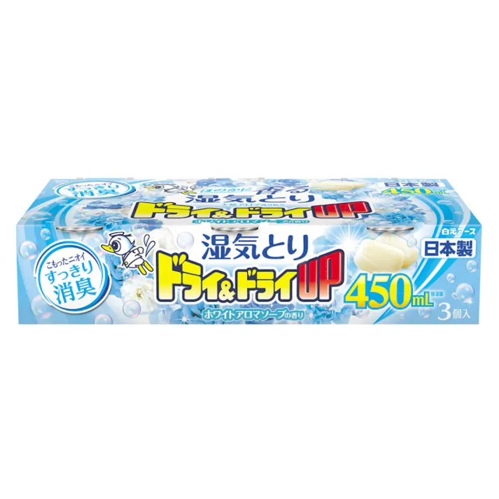 白元アース ドライ&ドライUP ホワイトアロマソープの香り 450ml×3個入