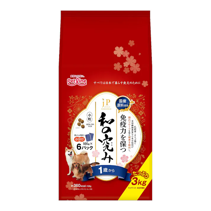 ペットライン JPスタイル 和の究み 小粒 1歳から 500g×6パック