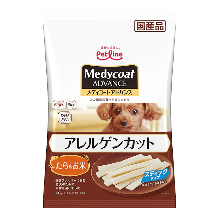 アレルゲンカット たら&お米 スティックタイプ 60g