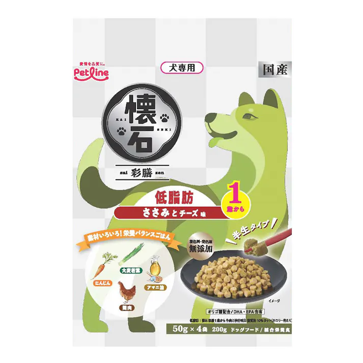懐石 彩膳 低脂肪 1歳から ささみとチーズ味 200g