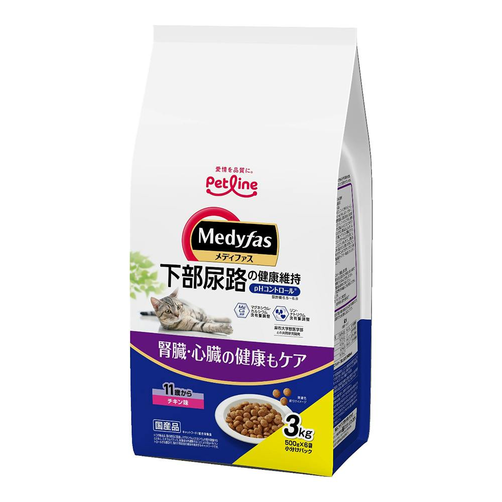 メディファス 11歳から チキン味 3kg | キャットフード 通販