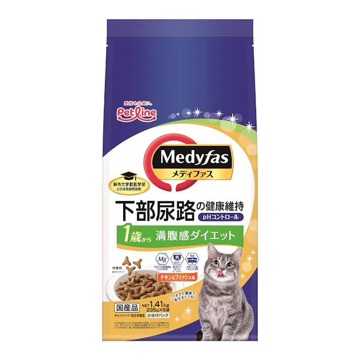 メディファス 満腹感ダイエット 1歳から チキン&フィッシュ味 1.41kg