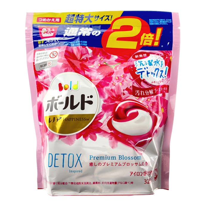 P＆G ボールド ジェルボール 3D 癒しのプレミアムブロッサムの香り つめかえ用 特大 32個(販売終了)