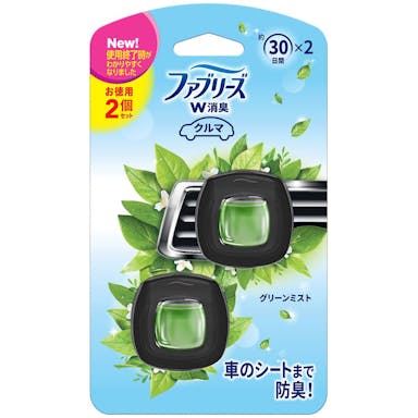 P＆G ファブリーズ クルマ イージークリップ W消臭 グリーンミスト 2ml×2P