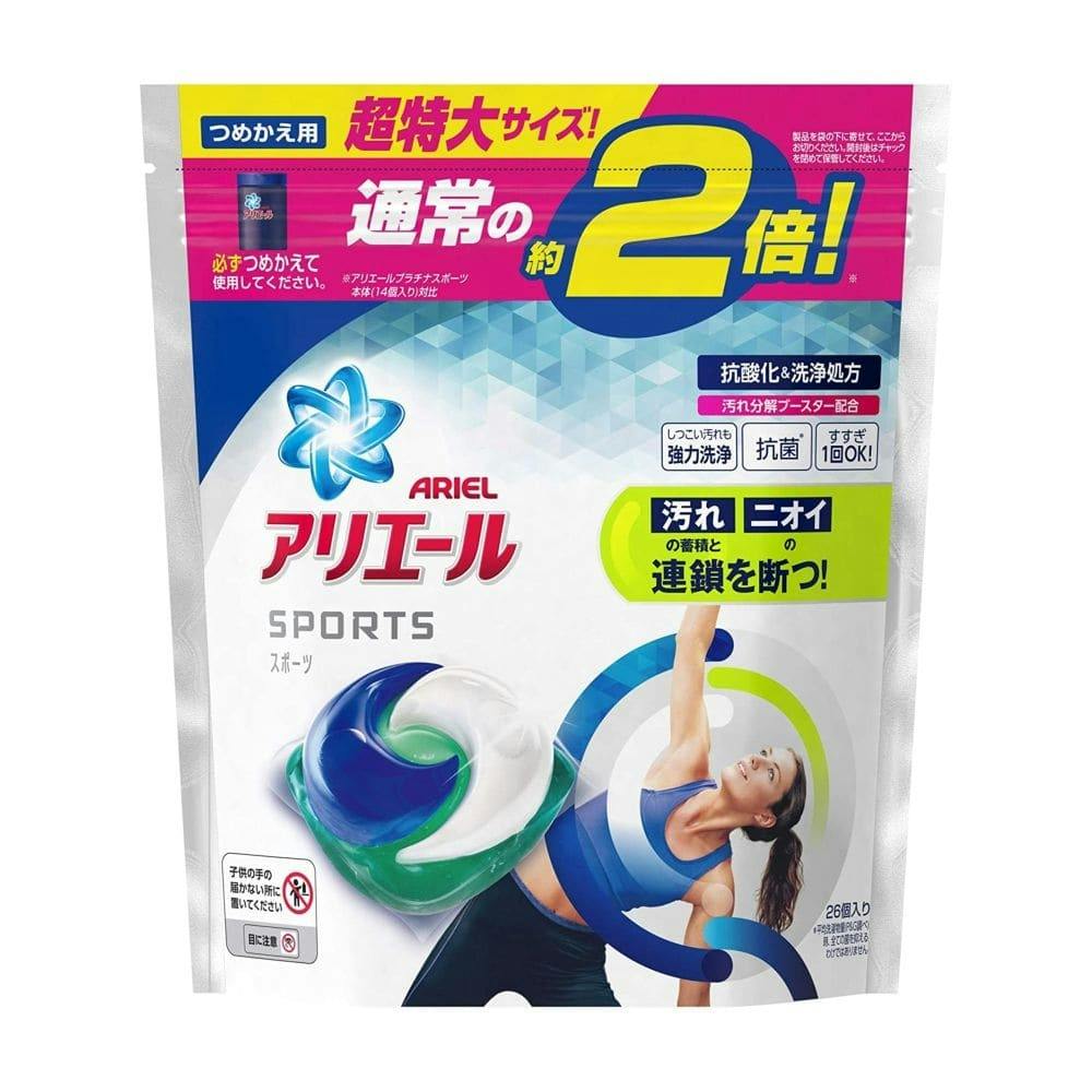 M4_P＆G アリエール ジェルボール3Dプラチナスポーツ つめかえ用 超