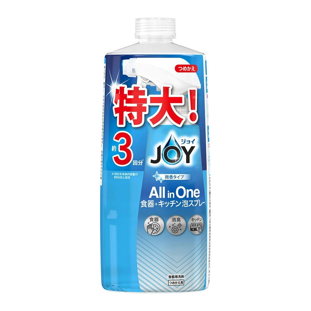 P＆G ジョイ All in One 食器+キッチン泡スプレー 微香タイプ 詰替3回分 690ml | 台所用洗剤 通販 | ホームセンターのカインズ