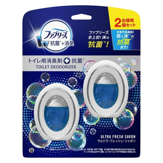 P＆G ファブリーズ W消臭 トイレ用 消臭剤+抗菌 ウルトラ・フレッシュ・シャボン 6ml×2個(販売終了)