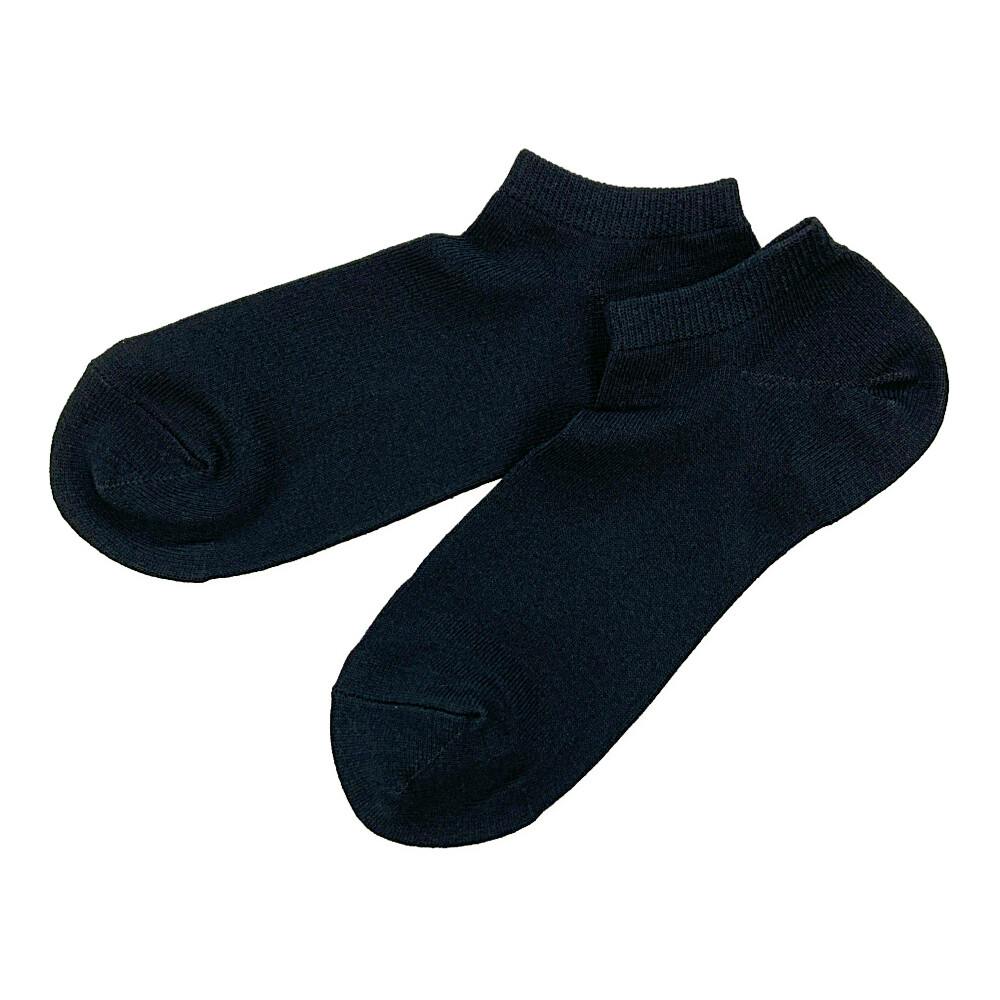 紳士 吸水爽感 スニーカー クロ 25cm-27cm 2足組