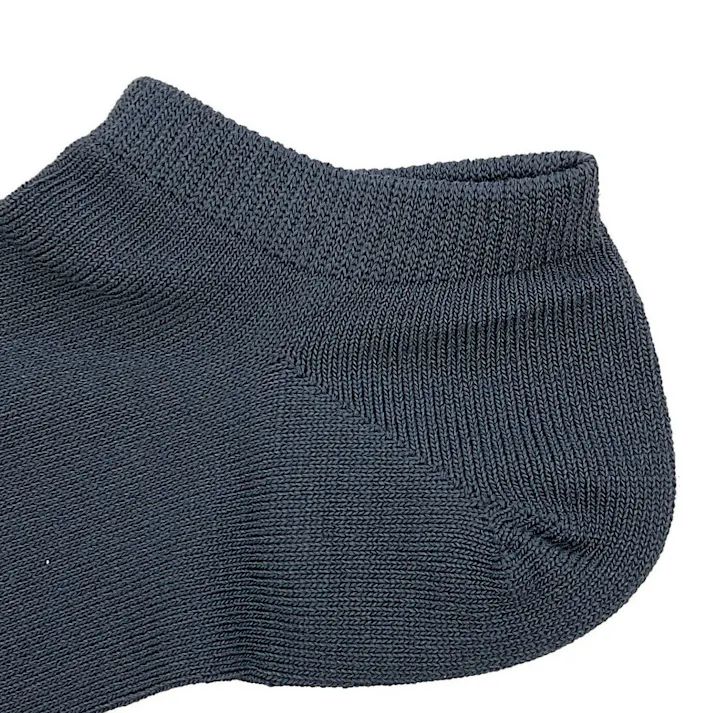 紳士 吸水爽感 スニーカー チャコール 25cm-27cm 2足組