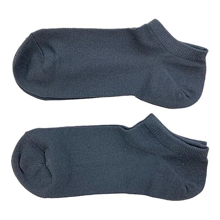 紳士 吸水爽感 スニーカー チャコール 25cm-27cm 2足組