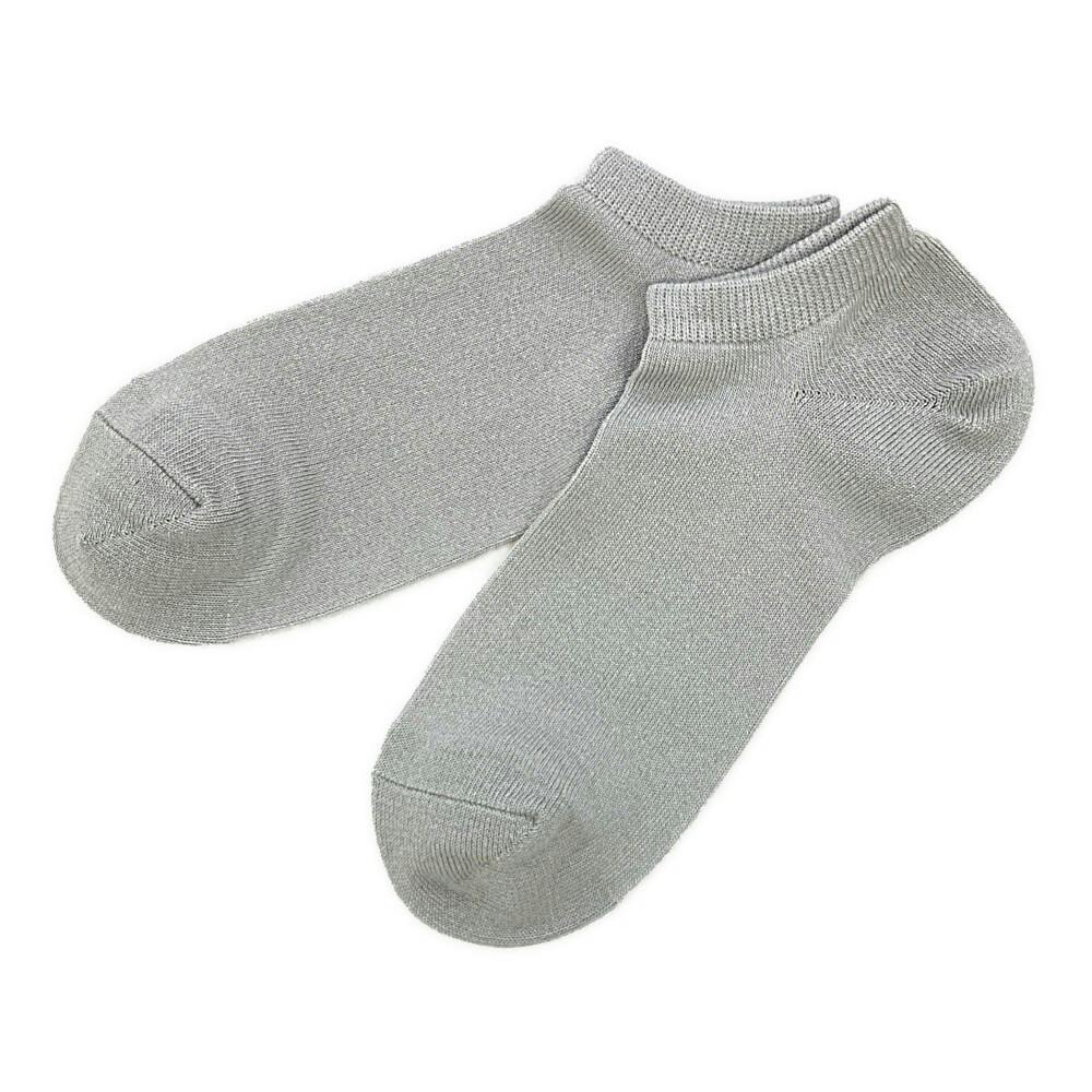 紳士 吸水爽感 スニーカー グレー 25cm-27cm 2足組