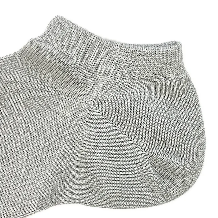 紳士 吸水爽感 スニーカー グレー 25cm-27cm 2足組