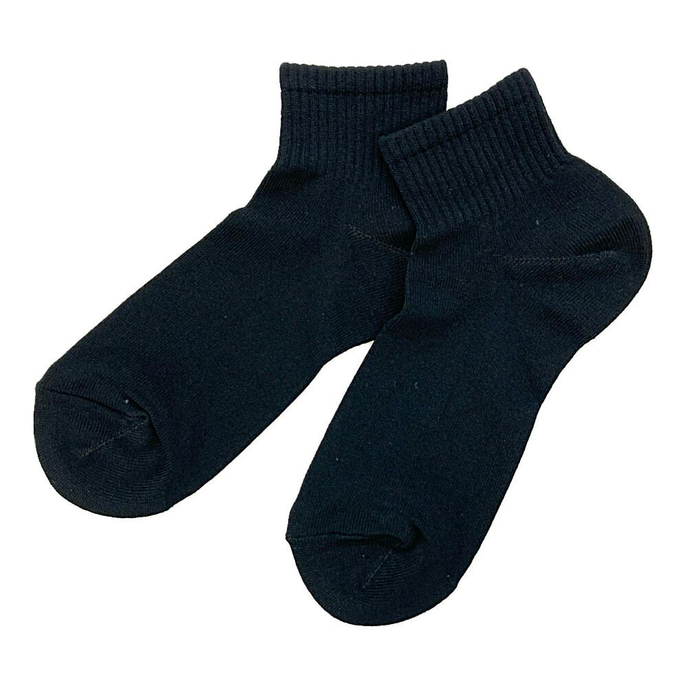 紳士 吸水爽感 ショート クロ 25cm-27cm 2足組