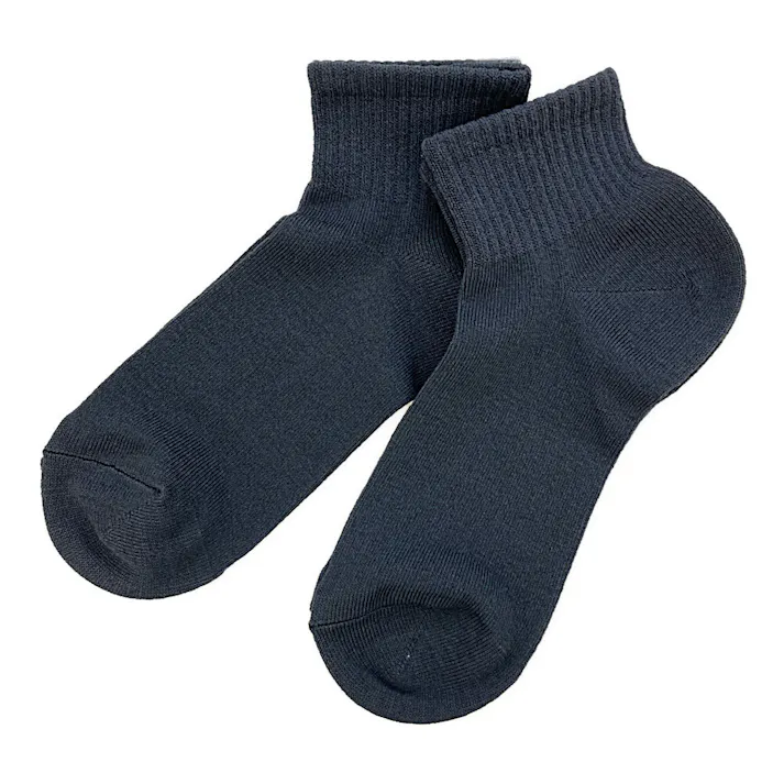 紳士 吸水爽感 ショート チャコール 25cm-27cm 2足組