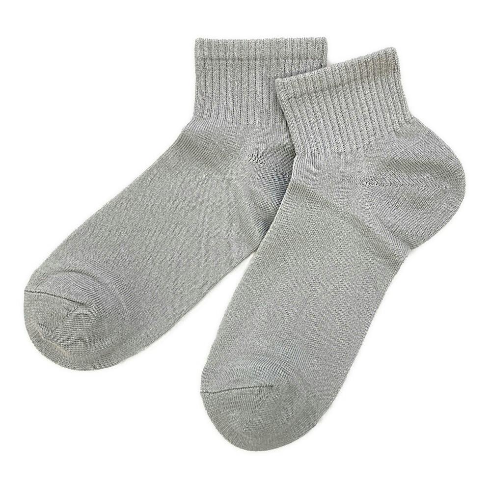 紳士 吸水爽感 ショート グレー 25cm-27cm 2足組