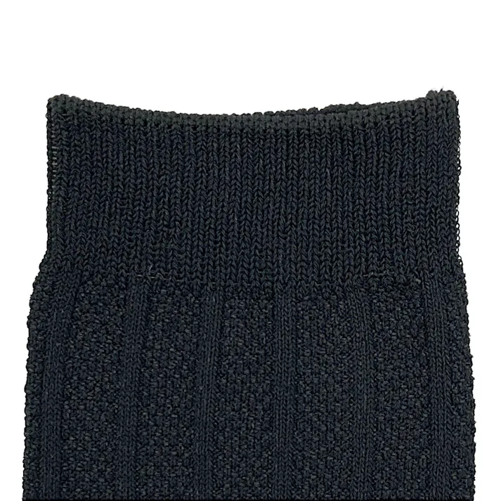 紳士 吸水爽感 ハーフ クロ 25cm-27cm 2足組