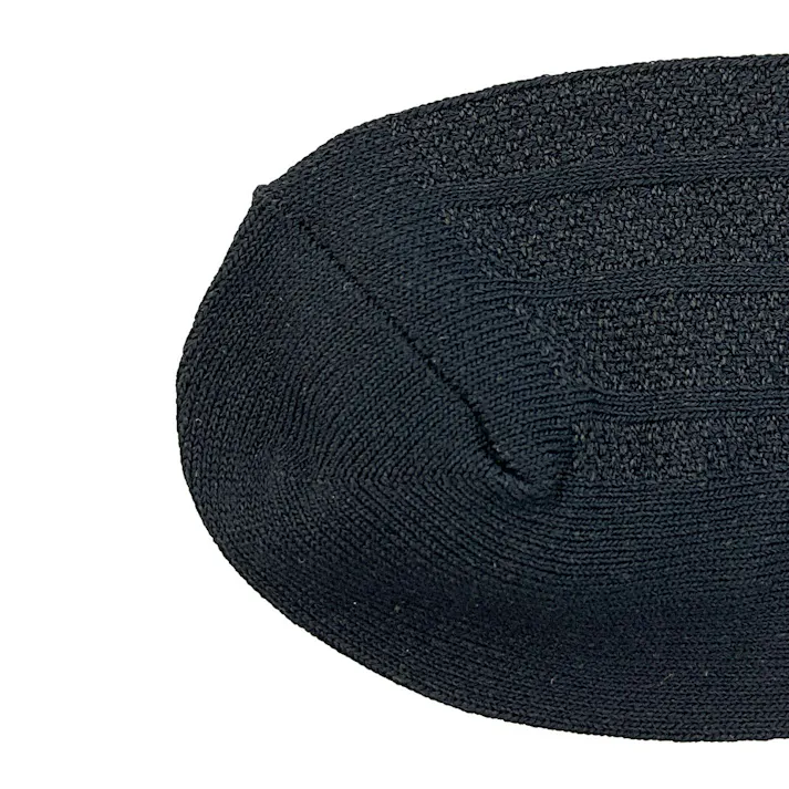 紳士 吸水爽感 ハーフ クロ 25cm-27cm 2足組