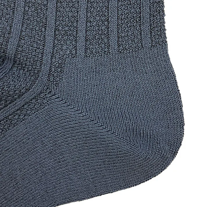 紳士 吸水爽感 ハーフ チャコール 25cm-27cm 2足組