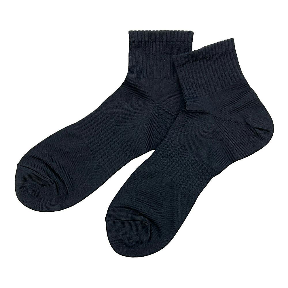 紳士 吸湿爽感 ショート クロ 25cm-27cm 2足組