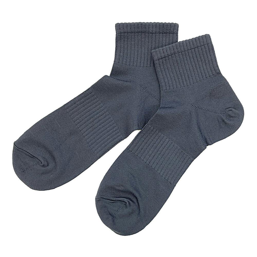 紳士 吸湿爽感 ショート チャコール 25cm-27cm 2足組
