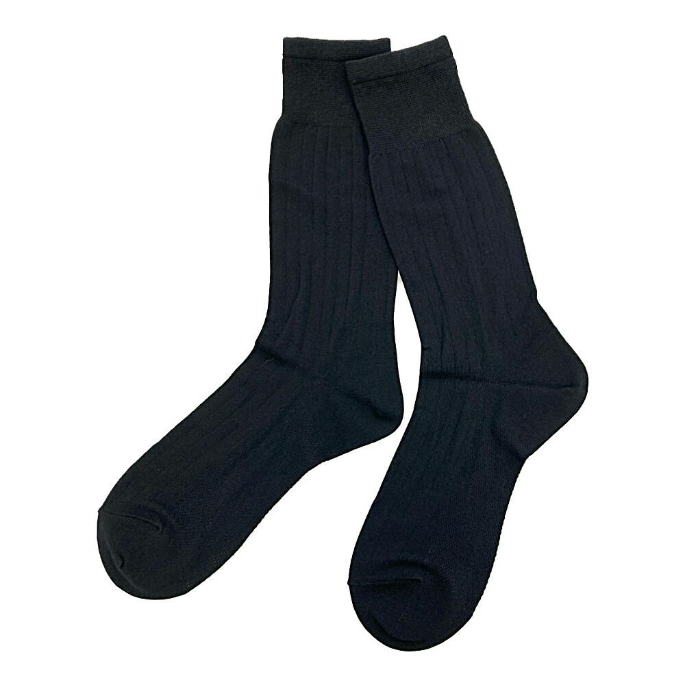 紳士 消臭爽感 クルー クロ 25cm-27cm 2足組