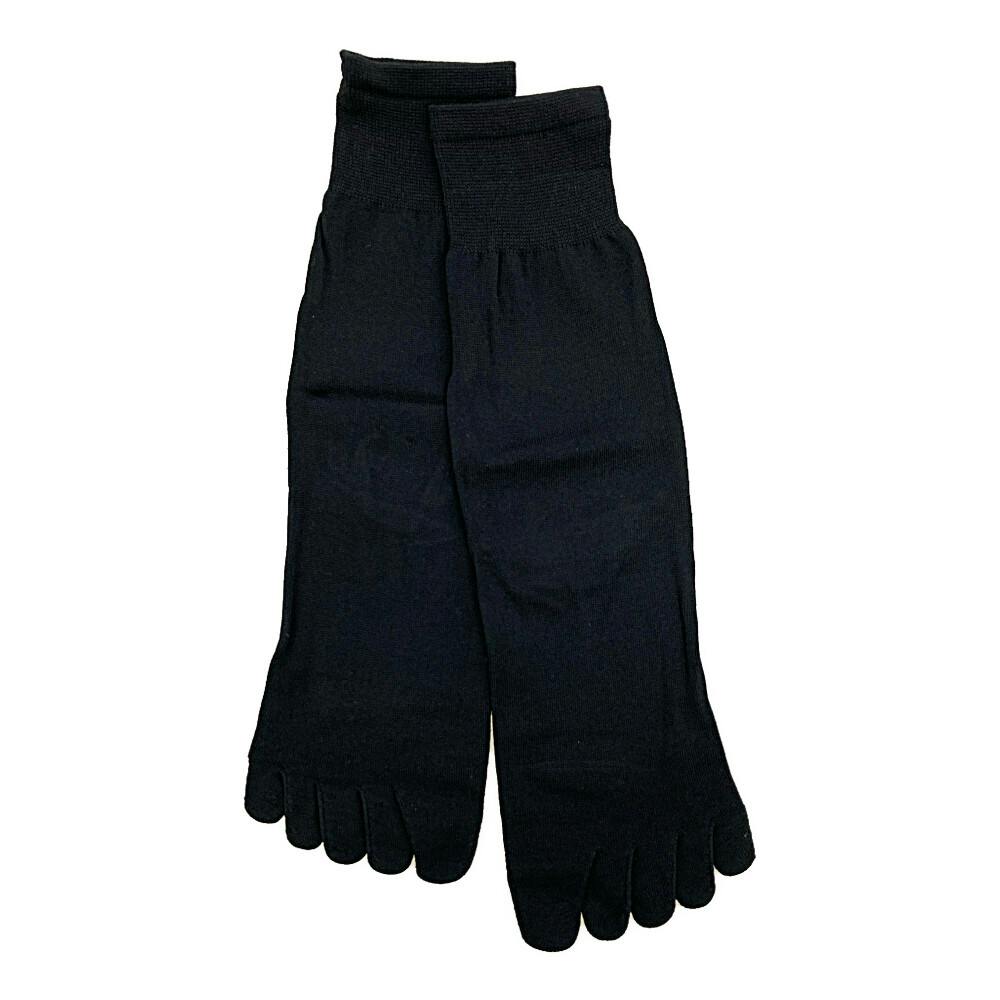 紳士 消臭爽感 5本指 クロ 25cm-27cm 2足組 | 作業着・作業服・安全靴