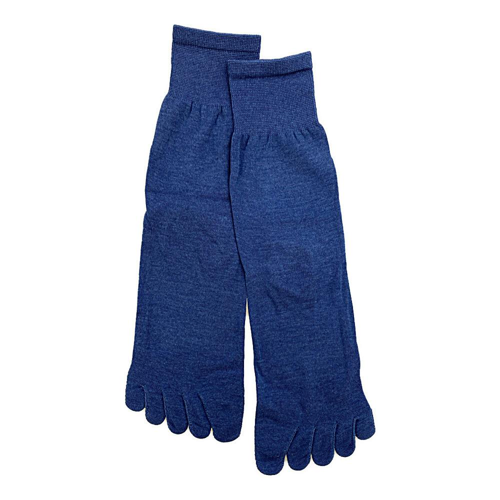 紳士 消臭爽感 5本指 アオ 25cm-27cm 2足組