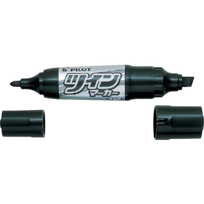 【CAINZ-DASH】パイロットコーポレーション 油性マーカー ツインマーカー 細・太 ブラック MFN-15FB-B【別送品】