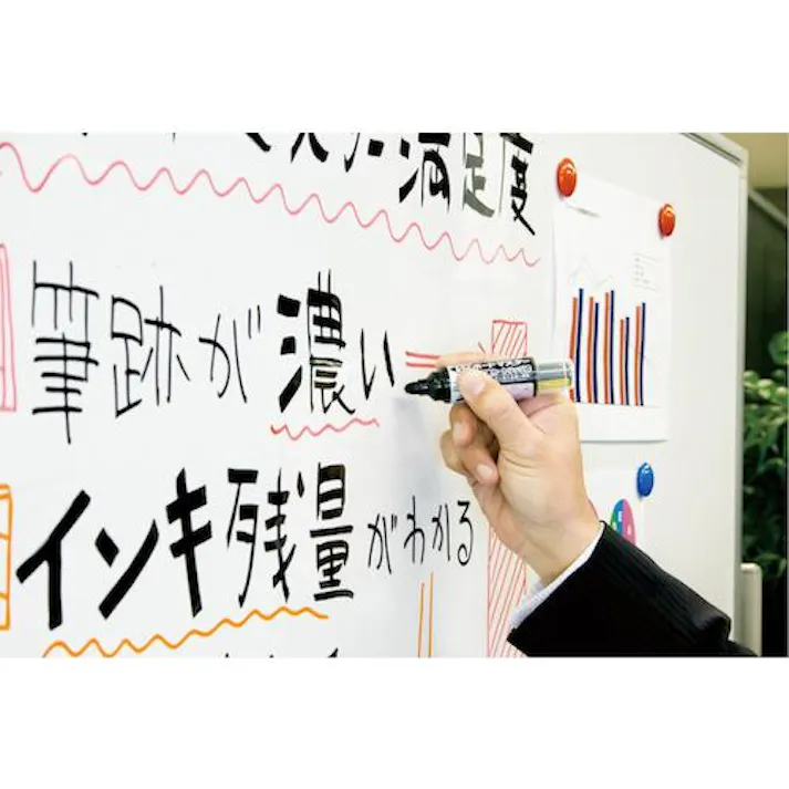 【CAINZ-DASH】パイロットコーポレーション ホワイトボードマーカー ボードマスター 中字丸芯 ブラック WMBM-12L-B【別送品】