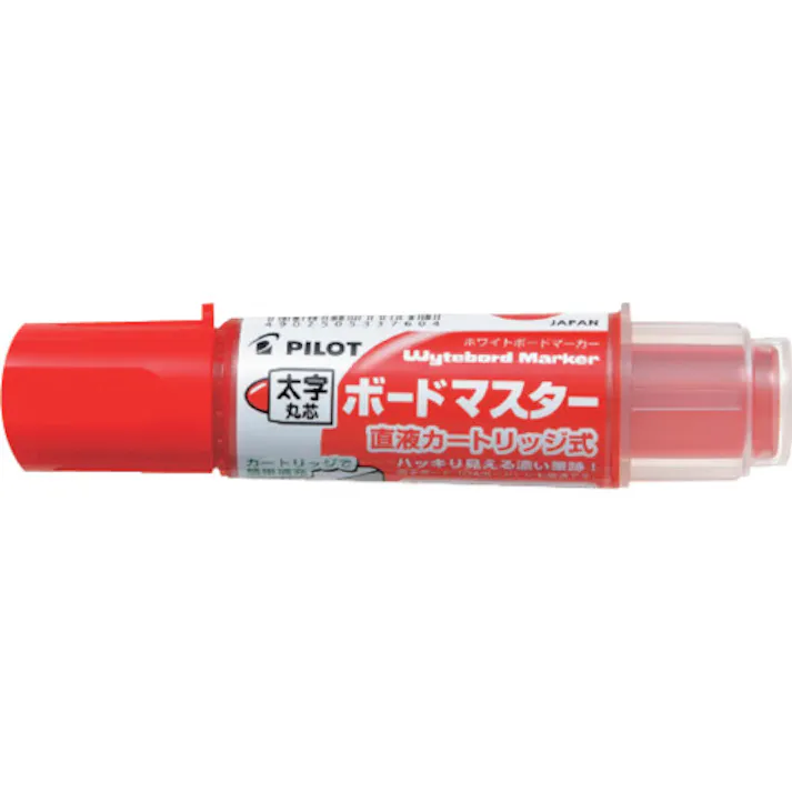 【CAINZ-DASH】パイロットコーポレーション ホワイトボードマーカー ボードマスター 太字丸芯 レッド WMBM-18BM-R【別送品】