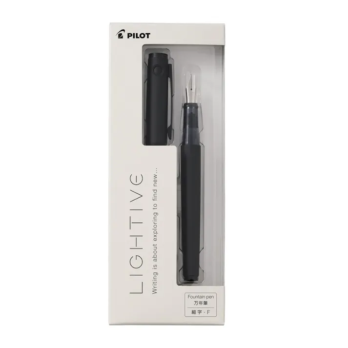 パイロット 万年筆 LIGHTIVE ライティブ マットブラック F(細字)