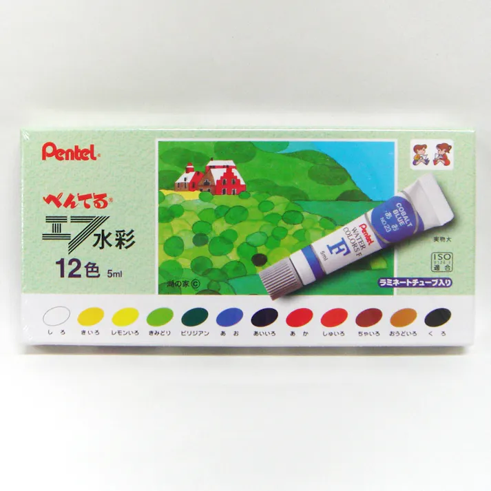 ぺんてる 水彩ラミネート12色セット WFR-12