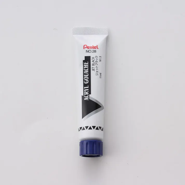 ぺんてる アクリルガッシュ単色 ジェットブラック