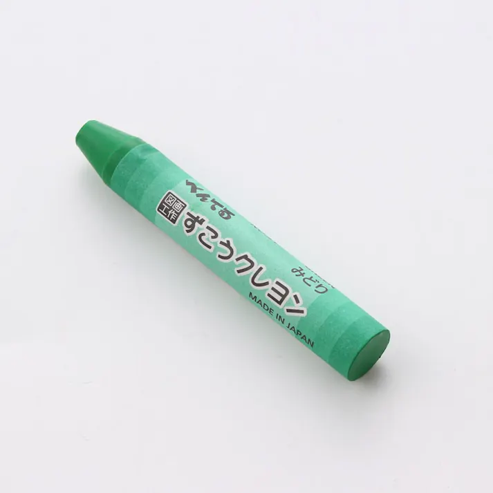 ぺんてる ずこうくれよん単色 みどり