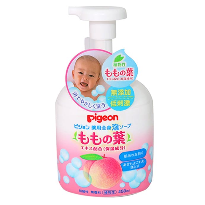 ピジョン 薬用全身泡ソープ ももの葉 本体 450ml