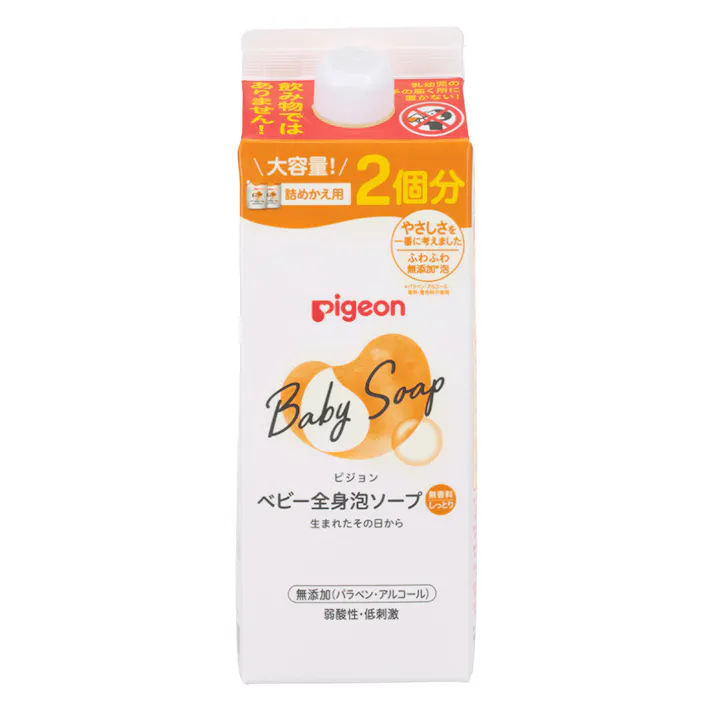 ピジョン ベビー全身泡ソープ しっとり 詰替用 2回分 800ml