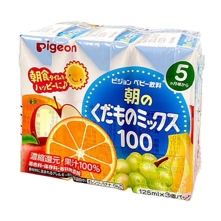 ピジョン 紙パック飲料 朝のくだものみっくす100
