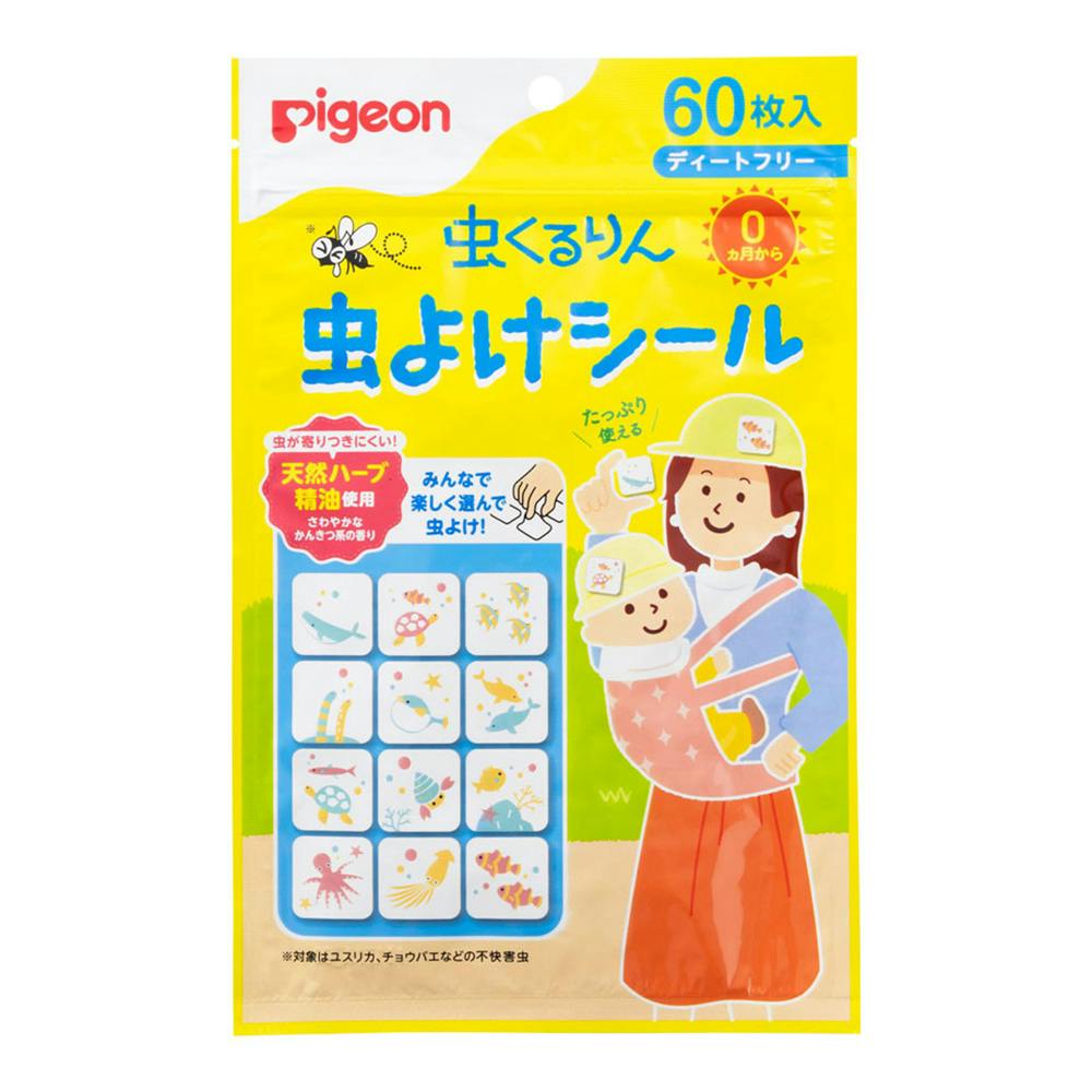 虫くるりん 虫よけシール 60枚入