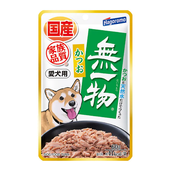 はごろもフーズ 愛犬用 無一物 パウチ かつお 60g