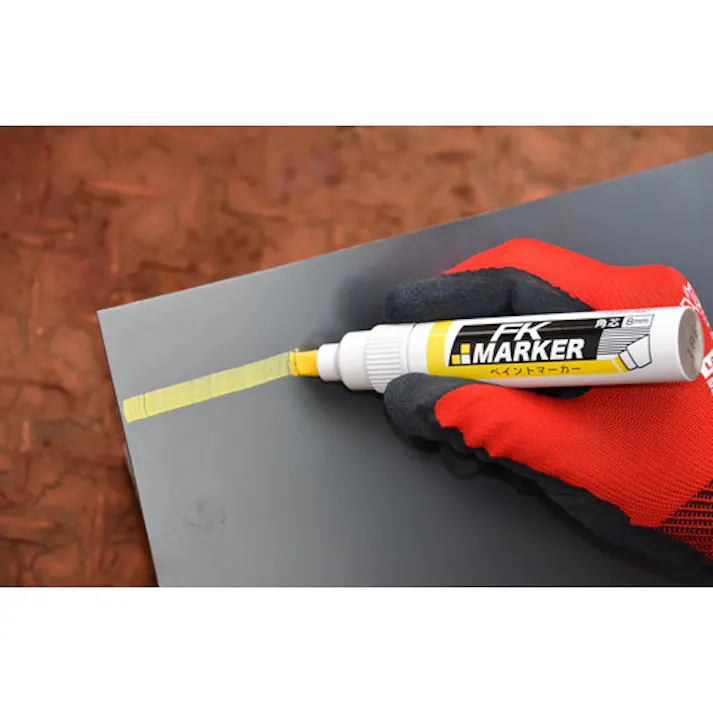【CAINZ-DASH】不易糊工業 FKペイントマーカー 角芯 8mm 黄 KFKF-3【別送品】