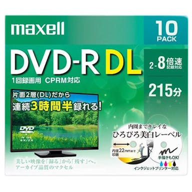 マクセル DVD-R DL 1回録画用 DRD215WPE10S