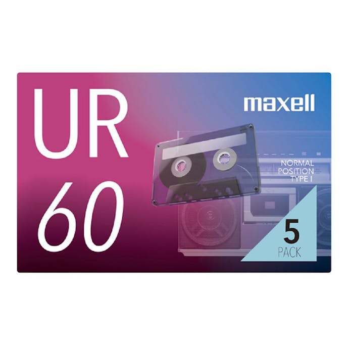 マクセル UR60 録音用カセットテープ 60分 5巻 UR-60N5P