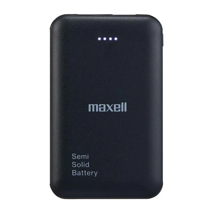 マクセル 半固体電池採用モバイル充電バッテリー 5000mAh ブラック MPC-CSSB5000BK