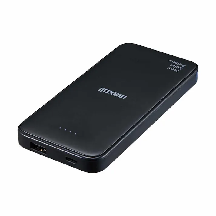 マクセル 半固体電池採用モバイル充電バッテリー 10000mAh ブラック MPC-CSSB10000BK
