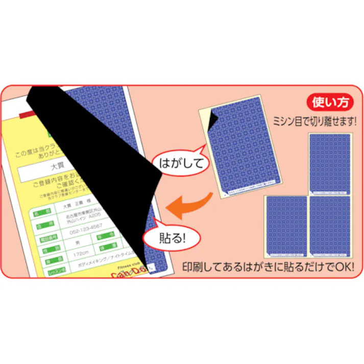 【CAINZ-DASH】ヒサゴ セキュリティシール 目隠しラベル はがき用4面地紋 GB2401【別送品】