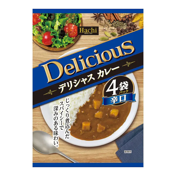 ハチ食品 デリシャス カレー 辛口 170g×4袋セット