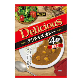 ハチ食品 デリシャス カレー 甘口 170g×4袋セット