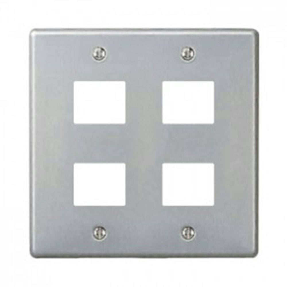 パナソニック フルカラー 新金属プレート 4コ用 WN7504 | 空調・電設