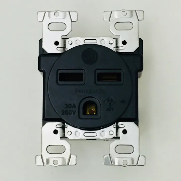 パナソニック 接地2P30A 埋込コンセント ブラック WF3630B